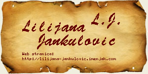 Lilijana Jankulović vizit kartica